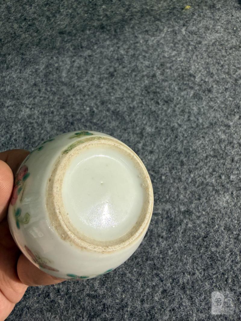 清晚期  粉彩麒麟送子纹印盒 - 图5